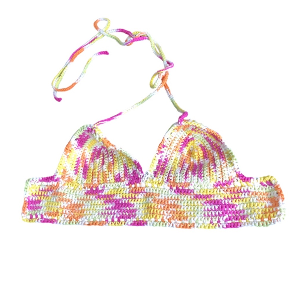 Over The Rainbow Skittles Bikini Crop Top